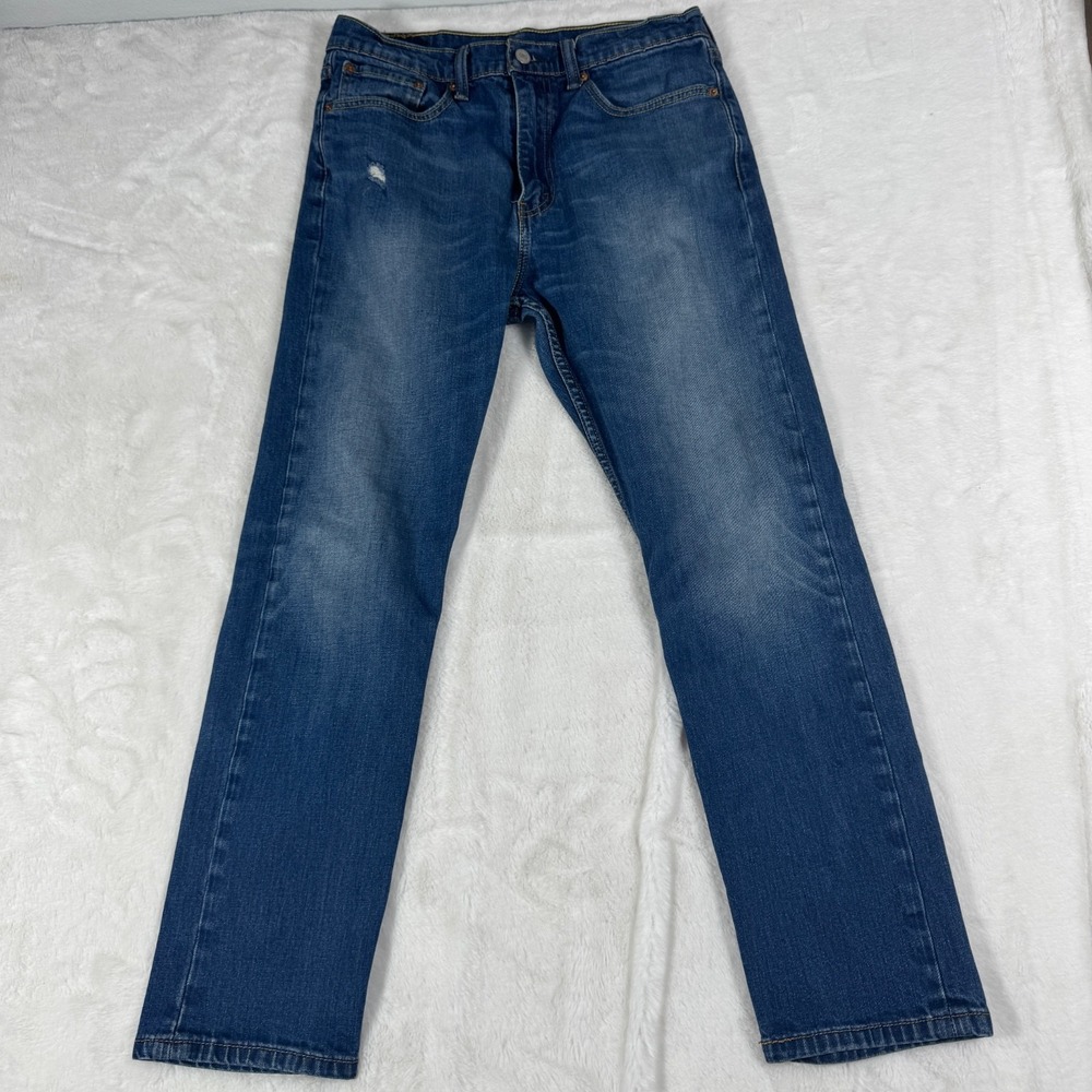 Levi's 522 Slim Taper Jeans Men's Size 32x30 Medium Wash Distressed Denim